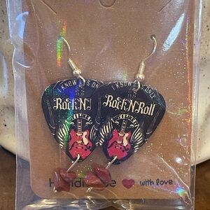 Rock 'N' Roll Guitar Pick Earrings
